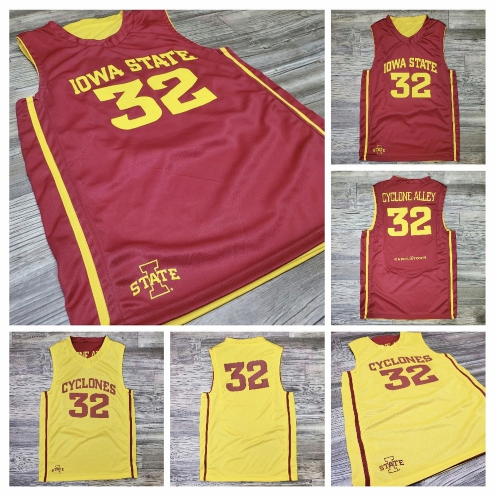 IOWA STATE CYCLONES Basketball Jersey Reversible Men's Medium Pre-Owned EUC 2015